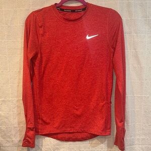 Nike Red Dri-FIT Long Sleeve Shirt